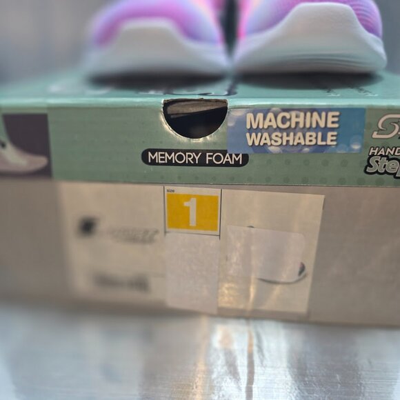 S Sport Skechers Bailey Kids' Sneakers Tie Dye Slip On Cushioned Girls SZ 1 - Picture 8 of 9